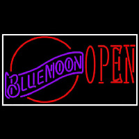 Blue Moon Red Open Beer Sign Neonreclame