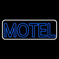 Blue Motel Double Stroke With White Border Neonreclame