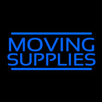 Blue Moving Supplies Double Line Neonreclame