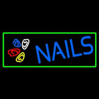 Blue Nails Logo Neonreclame