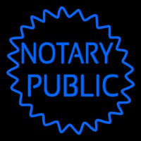 Blue Notary Public Neonreclame