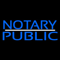 Blue Notary Public With White Line Neonreclame