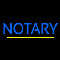 Blue Notary Yellow Line Neonreclame