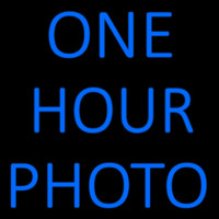 Blue One Hour Photo Neonreclame