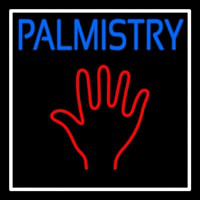 Blue Palmistry White Border Neonreclame