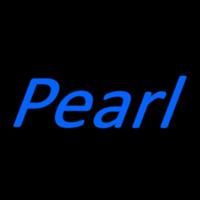 Blue Pearl Cursive Neonreclame