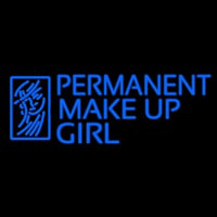 Blue Permanent Makeup Girl Neonreclame