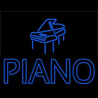 Blue Piano With Logo Neonreclame