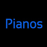 Blue Pianos Cursive 1 Neonreclame
