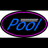 Blue Pool Oval With Pink Border Neonreclame