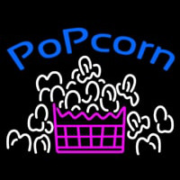 Blue Popcorn Logo Neonreclame