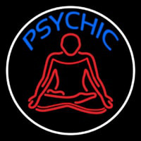 Blue Psychic Logo With Border Neonreclame