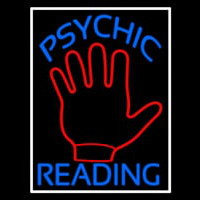 Blue Psychic Reading With White Border Neonreclame