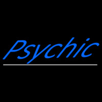 Blue Psychic White Line Neonreclame