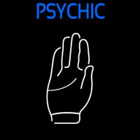 Blue Psychic With Palm Neonreclame