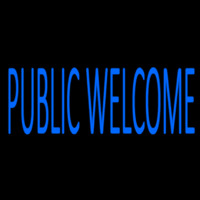 Blue Public Welcome Neonreclame