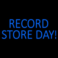 Blue Record Store Day Block Neonreclame
