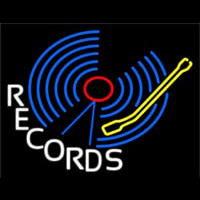 Blue Records Block Neonreclame