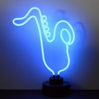 Blue Saxophone Desktop Neonreclame