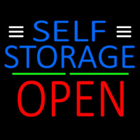 Blue Self Storage With Open 1 Neonreclame
