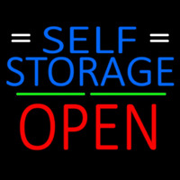 Blue Self Storage With Open 2 Neonreclame