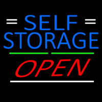 Blue Self Storage With Open 3 Neonreclame