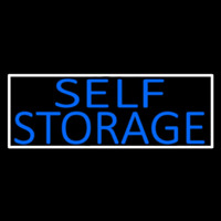 Blue Self Storage With White Border Neonreclame