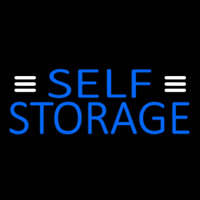 Blue Self Storage With White Line Neonreclame