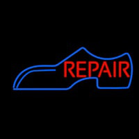 Blue Shoe Logo Red Repair Neonreclame