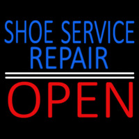 Blue Shoe Service Repair Open Neonreclame