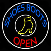 Blue Shoes Boots Open Neonreclame