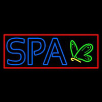 Blue Spa With Red Border Neonreclame