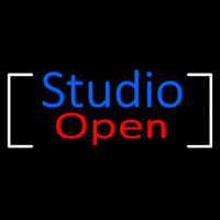 Blue Studio Red Open Border Neonreclame