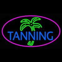 Blue Tanning Palm Tree Neonreclame