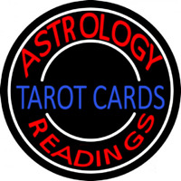 Blue Tarot Cards Red Astrology Readings Neonreclame