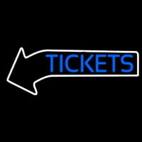 Blue Tickets With Arrow Neonreclame