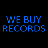 Blue We Buy Records 2 Neonreclame