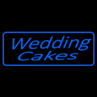 Blue Wedding Cakes Cursive Neonreclame