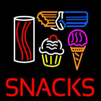 Board Snacks Ice Cream Real Glass Tube Bar Neonreclame