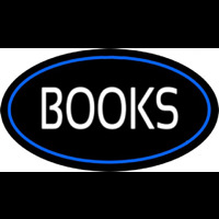 Books Oval Blue Neonreclame