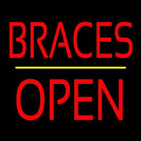 Braces Block Open Yellow Line Neonreclame