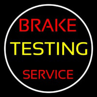 Brake Testing Service With Circle Neonreclame