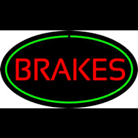 Brakes Green Oval Neonreclame