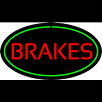 Brakes Green Oval Neonreclame