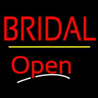 Bridal Block Yellow Line Open Neonreclame