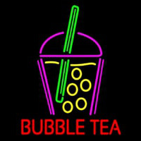 Bubble Tea With Glass Neonreclame