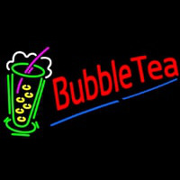 Bubble Tea With Tea Glass Neonreclame