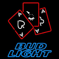 Bud Light Ace And Poker Beer Sign Neonreclame