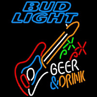 Bud Light And Drink Guitar Beer Sign Neonreclame