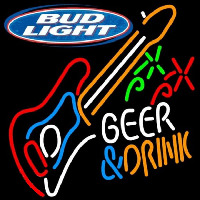 Bud Light And Drink Guitar Beer Sign Neonreclame